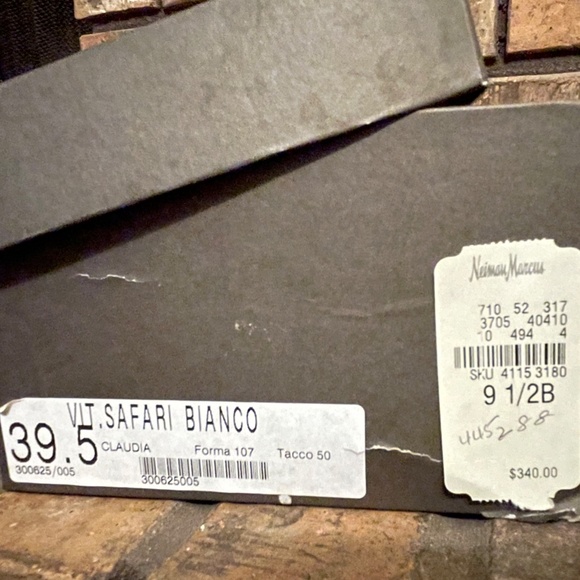 COPY - White Leather Mule heel sandals * Lamberton Truex * Size 9.5 - Picture 5 of 6